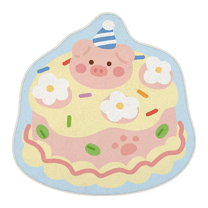 Creative Cartoon Animal Dessert Shaped Rug