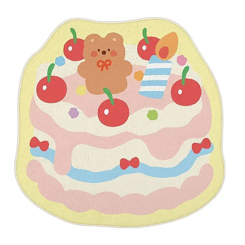 Creative Cartoon Animal Dessert Shaped Rug