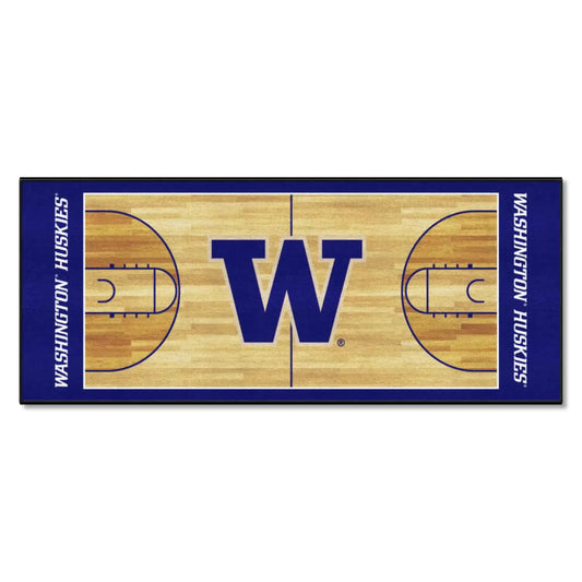 NCAA Huskies Court Runner - 30x72 Sports Rug