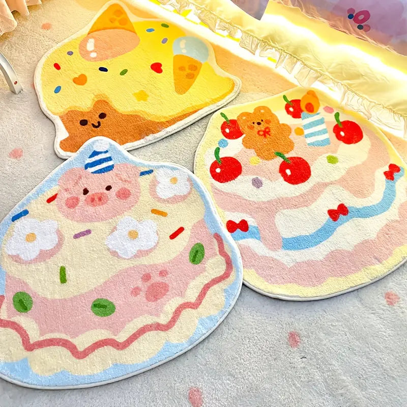 Creative Cartoon Animal Dessert Shaped Rug