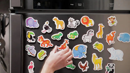 27 Fridge Magnets for Toddlers Zoo Animals Foam Magnets