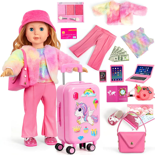 21-piece American 18 inch doll clothes and accessories set
