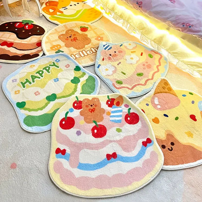 Creative Cartoon Animal Dessert Shaped Rug